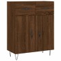 Aparador alto madera contrachapada marrón roble 69,5x34x180 cm de vidaXL, Aparadores - Ref: Foro24-3199912, Precio: 145,48 €,...