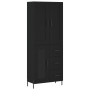 Aparador alto madera contrachapada negro 69,5x34x180 cm de vidaXL, Aparadores - Ref: Foro24-3199946, Precio: 185,75 €, Descue...