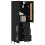 Tall black plywood sideboard 69.5x34x180 cm by vidaXL, Sideboards - Ref: Foro24-3199946, Price: 185,93 €, Discount: %