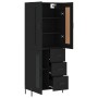 Tall black plywood sideboard 69.5x34x180 cm by vidaXL, Sideboards - Ref: Foro24-3199946, Price: 185,93 €, Discount: %