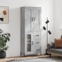 Tall plywood gray concrete sideboard 69.5x34x180 cm by vidaXL, Sideboards - Ref: Foro24-3199949, Price: 170,05 €, Discount: %