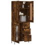 Tall smoked oak plywood sideboard 69.5x34x180 cm by vidaXL, Sideboards - Ref: Foro24-3199950, Price: 183,70 €, Discount: %