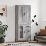 Aparador alto madera contrachapada gris sonoma 69,5x34x180 cm de vidaXL, Aparadores - Ref: Foro24-3199951, Precio: 177,99 €, ...