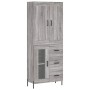 Aparador alto madera contrachapada gris sonoma 69,5x34x180 cm de vidaXL, Aparadores - Ref: Foro24-3199951, Precio: 177,99 €, ...