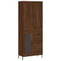 Aparador alto madera contrachapada marrón roble 69,5x34x180 cm de vidaXL, Aparadores - Ref: Foro24-3199952, Precio: 191,99 €,...