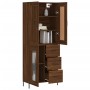 Tall oak brown plywood sideboard 69.5x34x180 cm by vidaXL, Sideboards - Ref: Foro24-3199952, Price: 191,99 €, Discount: %