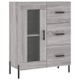 Aparador alto madera contrachapada gris sonoma 69,5x34x180 cm de vidaXL, Aparadores - Ref: Foro24-3199951, Precio: 177,99 €, ...