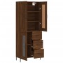 Tall oak brown plywood sideboard 69.5x34x180 cm by vidaXL, Sideboards - Ref: Foro24-3199952, Price: 191,99 €, Discount: %