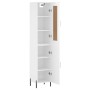 Aparador alto madera contrachapada blanco brillo 34,5x34x180 cm de vidaXL, Aparadores - Ref: Foro24-3200139, Precio: 113,51 €...