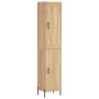 Aparador de madera contrachapada roble Sonoma 34,5x34x180 cm de vidaXL, Aparadores - Ref: Foro24-3200140, Precio: 102,02 €, D...