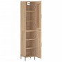 Aparador de madera contrachapada roble Sonoma 34,5x34x180 cm de vidaXL, Aparadores - Ref: Foro24-3200140, Precio: 102,02 €, D...