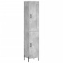 Aparador de madera contrachapada gris hormigón 34,5x34x180 cm de vidaXL, Aparadores - Ref: Foro24-3200141, Precio: 103,36 €, ...