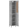 Aparador de madera contrachapada gris hormigón 34,5x34x180 cm de vidaXL, Aparadores - Ref: Foro24-3200141, Precio: 103,36 €, ...