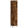 Aparador de madera contrachapada roble ahumado 34,5x34x180 cm de vidaXL, Aparadores - Ref: Foro24-3200142, Precio: 104,99 €, ...