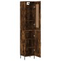 Aparador de madera contrachapada roble ahumado 34,5x34x180 cm de vidaXL, Aparadores - Ref: Foro24-3200142, Precio: 104,99 €, ...