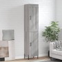 Aparador alto madera contrachapada gris Sonoma 34,5x34x180 cm de vidaXL, Aparadores - Ref: Foro24-3200143, Precio: 106,06 €, ...