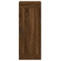 Aparador alto madera contrachapada roble marrón 34,5x34x180 cm de vidaXL, Aparadores - Ref: Foro24-3200144, Precio: 107,51 €,...