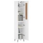 Tall white plywood sideboard 34.5x34x180 cm by vidaXL, Sideboards - Ref: Foro24-3200145, Price: 109,99 €, Discount: %