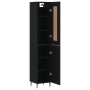 Black plywood sideboard 34.5x34x180 cm by vidaXL, Sideboards - Ref: Foro24-3200146, Price: 113,56 €, Discount: %