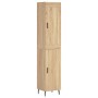 Aparador de madera contrachapada roble Sonoma 34,5x34x180 cm de vidaXL, Aparadores - Ref: Foro24-3200148, Precio: 100,22 €, D...