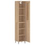 Aparador de madera contrachapada roble Sonoma 34,5x34x180 cm de vidaXL, Aparadores - Ref: Foro24-3200148, Precio: 100,22 €, D...