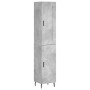 Aparador de madera contrachapada gris hormigón 34,5x34x180 cm de vidaXL, Aparadores - Ref: Foro24-3200149, Precio: 110,53 €, ...