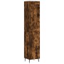 Aparador de madera contrachapada roble ahumado 34,5x34x180 cm de vidaXL, Aparadores - Ref: Foro24-3200150, Precio: 110,99 €, ...