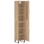 Aparador de madera contrachapada roble Sonoma 34,5x34x180 cm de vidaXL, Aparadores - Ref: Foro24-3200156, Precio: 110,84 €, D...