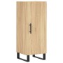 Aparador de madera contrachapada roble Sonoma 34,5x34x180 cm de vidaXL, Aparadores - Ref: Foro24-3200156, Precio: 110,84 €, D...