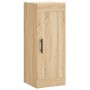 Aparador de madera contrachapada roble Sonoma 34,5x34x180 cm de vidaXL, Aparadores - Ref: Foro24-3200156, Precio: 110,84 €, D...