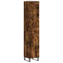 Aparador de madera contrachapada roble ahumado 34,5x34x180 cm de vidaXL, Aparadores - Ref: Foro24-3200158, Precio: 107,07 €, ...