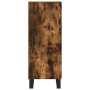 Aparador de madera contrachapada roble ahumado 34,5x34x180 cm de vidaXL, Aparadores - Ref: Foro24-3200158, Precio: 107,07 €, ...