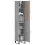 Tall gray Sonoma plywood sideboard 34.5x34x180 cm by vidaXL, Sideboards - Ref: Foro24-3200159, Price: 116,41 €, Discount: %