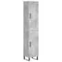 Aparador de madera contrachapada gris hormigón 34,5x34x180 cm de vidaXL, Aparadores - Ref: Foro24-3200157, Precio: 112,84 €, ...