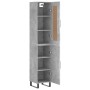 Aparador de madera contrachapada gris hormigón 34,5x34x180 cm de vidaXL, Aparadores - Ref: Foro24-3200157, Precio: 112,84 €, ...