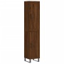 Aparador alto madera contrachapada roble marrón 34,5x34x180 cm de vidaXL, Aparadores - Ref: Foro24-3200160, Precio: 116,21 €,...