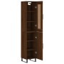 Tall brown oak plywood sideboard 34.5x34x180 cm by vidaXL, Sideboards - Ref: Foro24-3200160, Price: 116,21 €, Discount: %