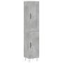 Aparador de madera contrachapada gris hormigón 34,5x34x180 cm de vidaXL, Aparadores - Ref: Foro24-3200165, Precio: 92,99 €, D...