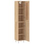 Aparador de madera contrachapada roble Sonoma 34,5x34x180 cm de vidaXL, Aparadores - Ref: Foro24-3200164, Precio: 94,60 €, De...