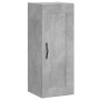 Aparador de madera contrachapada gris hormigón 34,5x34x180 cm de vidaXL, Aparadores - Ref: Foro24-3200165, Precio: 92,99 €, D...