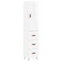 Aparador alto madera contrachapada blanco brillo 34,5x34x180 cm de vidaXL, Aparadores - Ref: Foro24-3200171, Precio: 116,51 €...