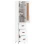 Tall white glossy plywood sideboard 34.5x34x180 cm by vidaXL, Sideboards - Ref: Foro24-3200171, Price: 115,99 €, Discount: %