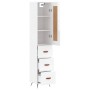 Tall white glossy plywood sideboard 34.5x34x180 cm by vidaXL, Sideboards - Ref: Foro24-3200171, Price: 115,99 €, Discount: %