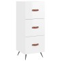 Tall white glossy plywood sideboard 34.5x34x180 cm by vidaXL, Sideboards - Ref: Foro24-3200171, Price: 115,99 €, Discount: %