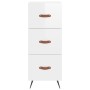 Tall white glossy plywood sideboard 34.5x34x180 cm by vidaXL, Sideboards - Ref: Foro24-3200171, Price: 115,99 €, Discount: %