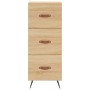 Aparador de madera contrachapada roble Sonoma 34,5x34x180 cm de vidaXL, Aparadores - Ref: Foro24-3200172, Precio: 104,21 €, D...