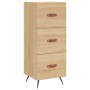 Aparador de madera contrachapada roble Sonoma 34,5x34x180 cm de vidaXL, Aparadores - Ref: Foro24-3200172, Precio: 104,21 €, D...