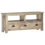 Solid mango wood TV cabinet 110x30x50 cm by vidaXL, TV Furniture - Ref: Foro24-286384, Price: 252,20 €, Discount: %