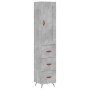 Aparador de madera contrachapada gris hormigón 34,5x34x180 cm de vidaXL, Aparadores - Ref: Foro24-3200173, Precio: 105,99 €, ...