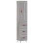 Tall Sonoma gray plywood sideboard 34.5x34x180 cm by vidaXL, Sideboards - Ref: Foro24-3200175, Price: 108,94 €, Discount: %